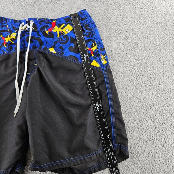 The Simpsons Board Shorts Mens 34 Black Graphic Print Beach Swim Vintage 2004 - Picture 10 of 16